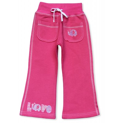 7004 Брюки для дівчаток "Love", колір - рожевий
