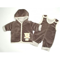 7335 Костюм для малюків (комбінезон,куртка), колір - темно-сірий