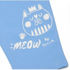 6456 Штани відкриті "Meow", колір - блакитний